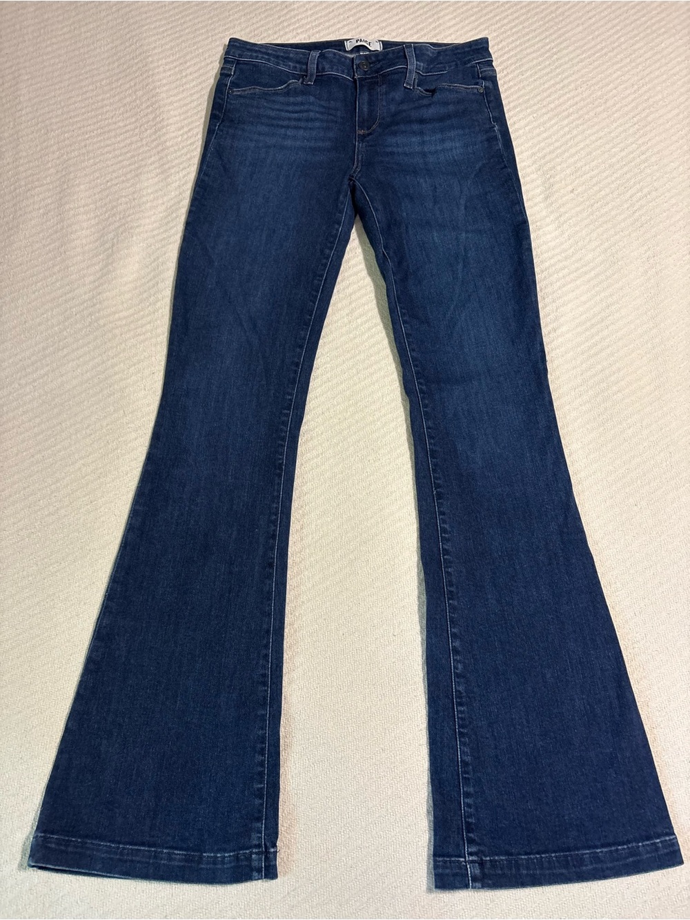 Paige Low Rise Laurel Canyon Denim Blue Bootcut Flare Jeans Women's Size 29